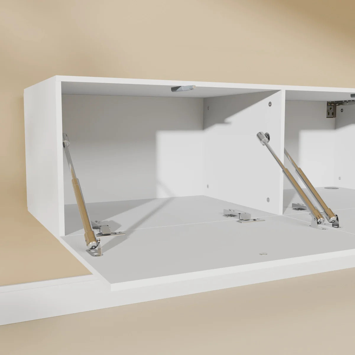Mora TV Bänk | Stående / Vägghängd | 200 cm Vit