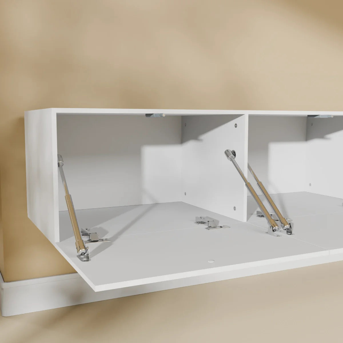 Mora TV Bänk | Stående / Vägghängd | 300 cm Vit