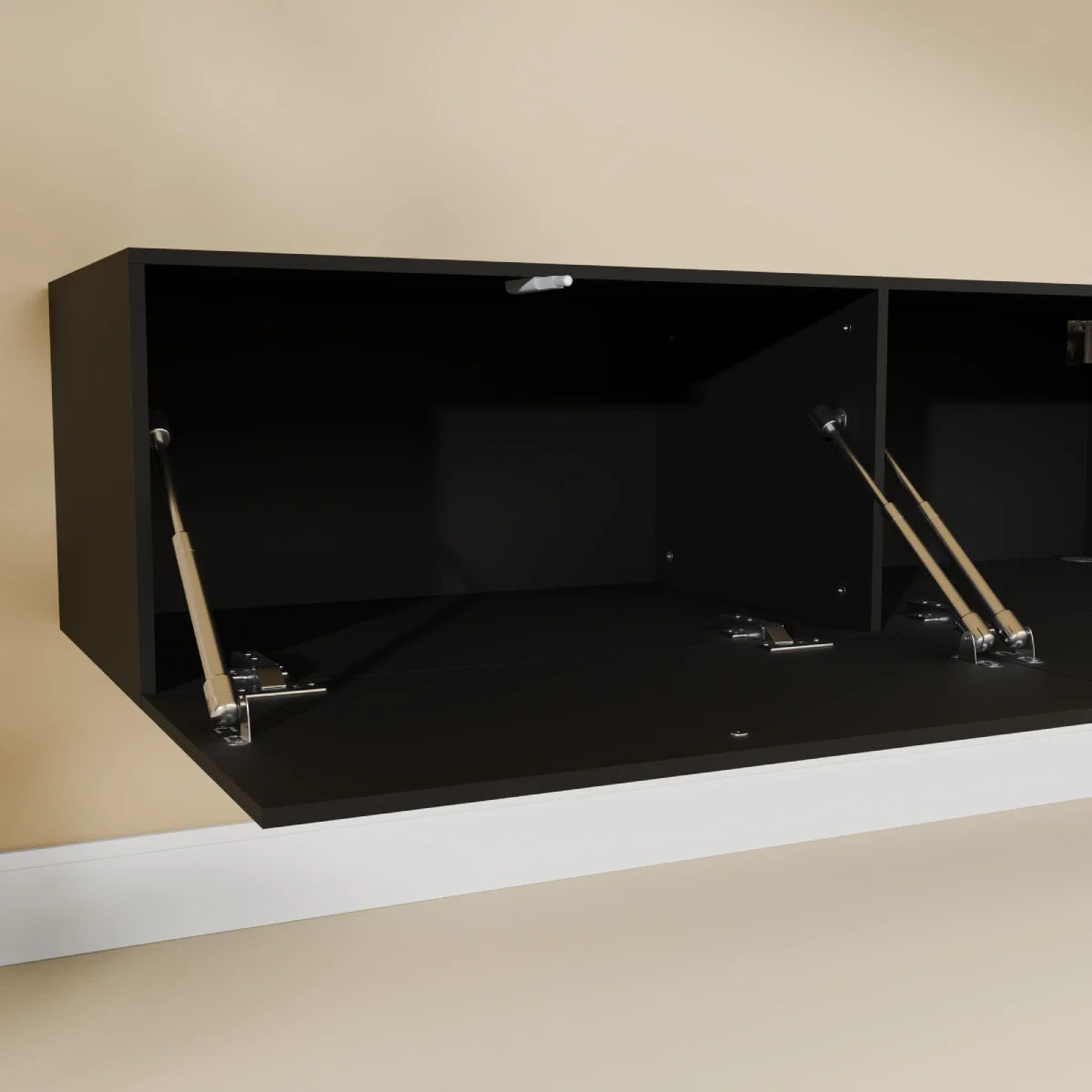 Mora TV Bänk | Stående / Vägghängd | 240 cm Svart-Ek
