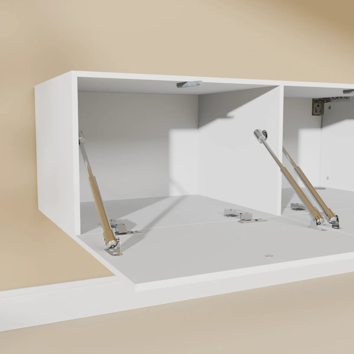 Mora TV Bänk | Stående / Vägghängd | 180 cm Vit