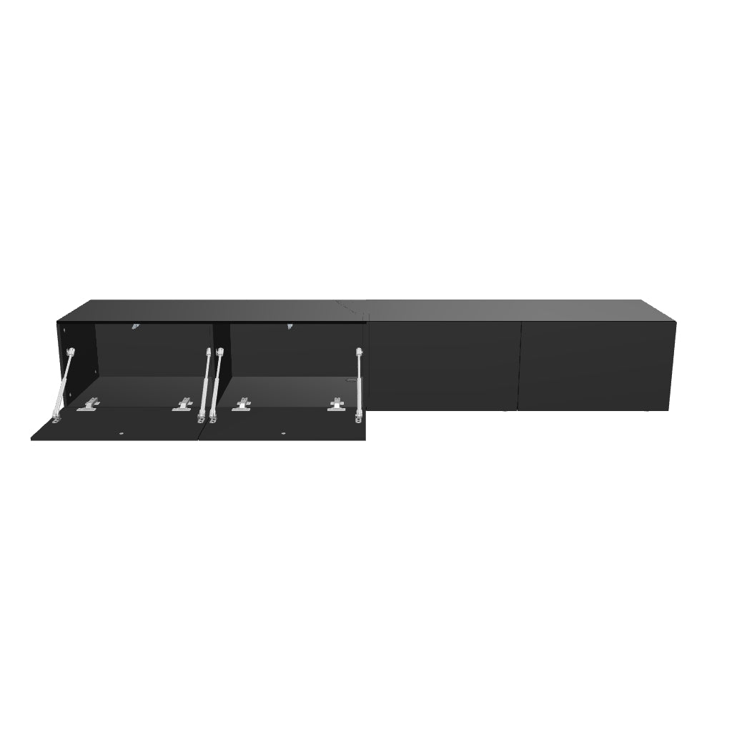 Mora TV Bänk | Stående / Vägghängd | 200 cm Svart
