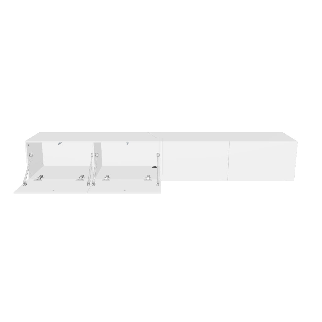 Mora TV Bänk | Stående / Vägghängd | 200 cm Vit