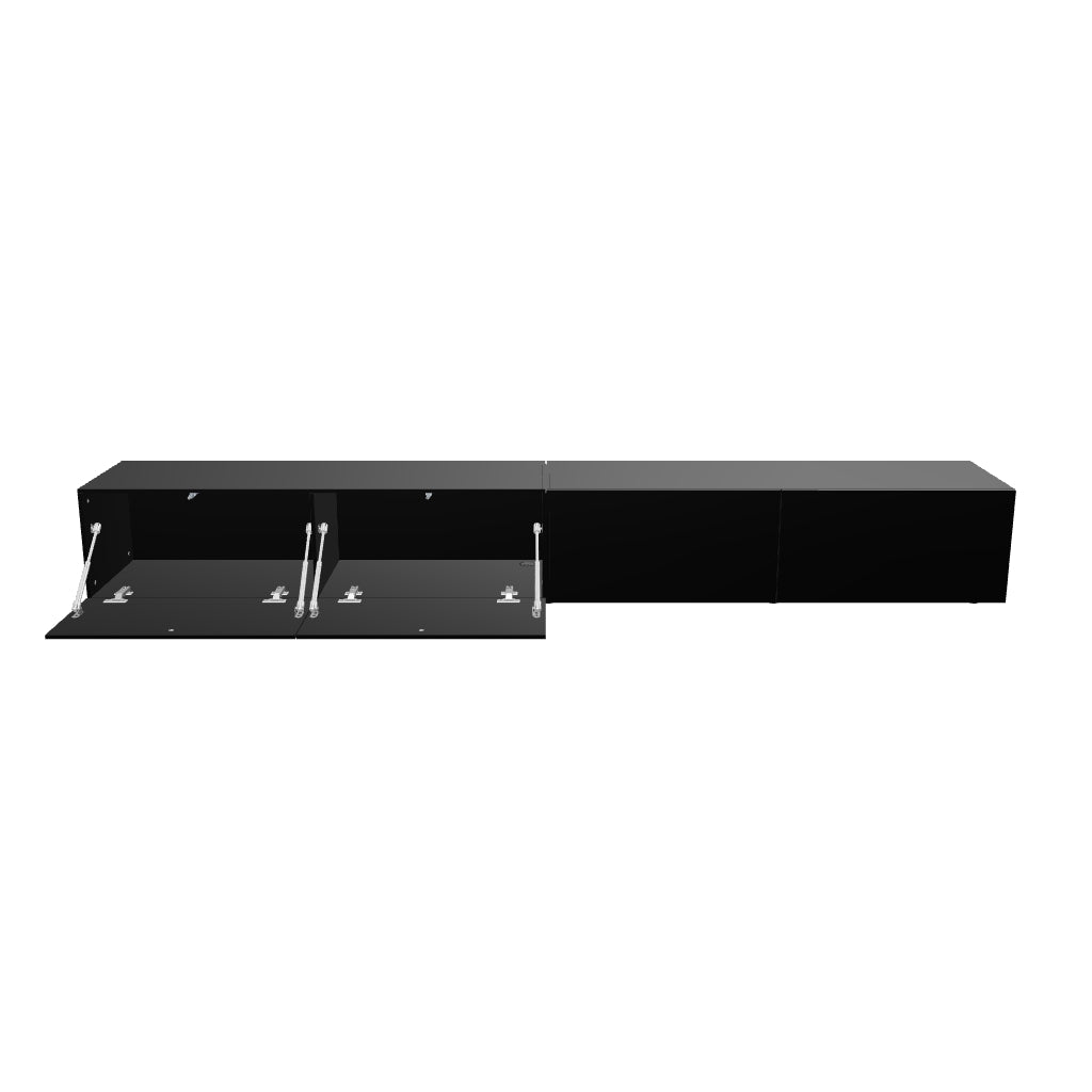 Mora TV Bänk | Stående / Vägghängd | 240 cm Svart