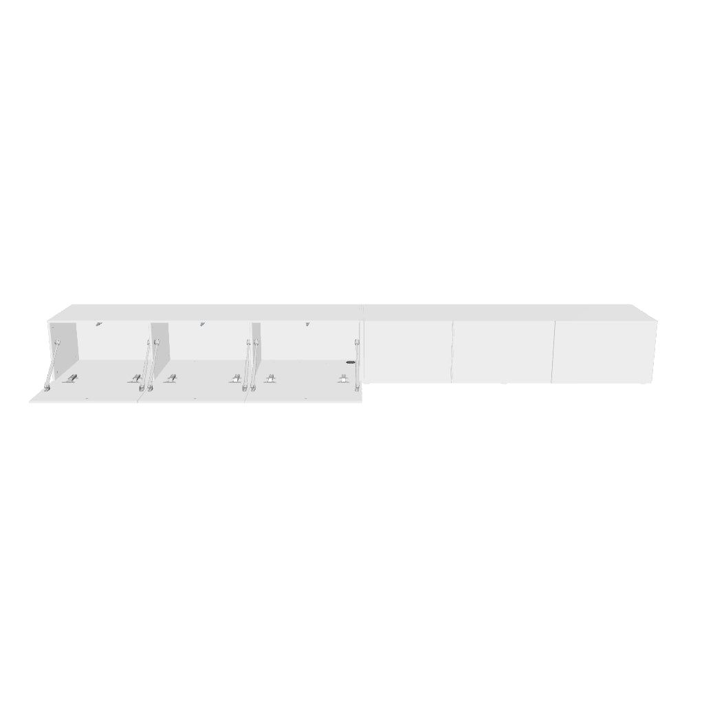 Mora TV Bänk | Stående / Vägghängd | 280 cm Vit
