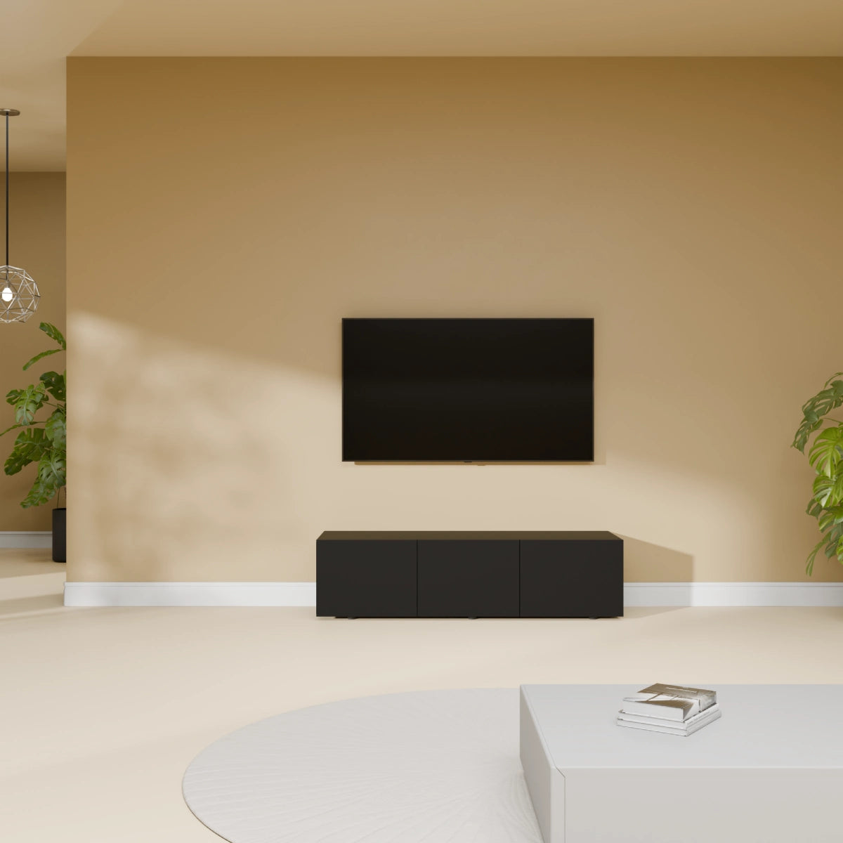 Mora TV Bänk | Stående / Vägghängd | 120 cm Svart